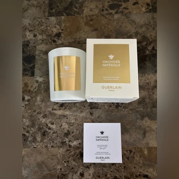 GUERLAIN PARIS ORCHIDEE IMPERIALE SCENTED CANDLE 6.3 oz Home Decor Beauty New - Picture 2 of 3